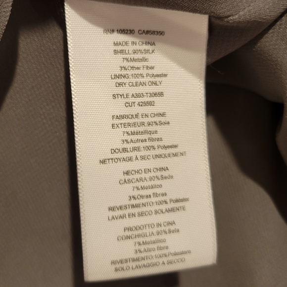 Joie Kastra Granite Diamond Print Flowy Tank Top Blouse Gray Metallic - Picture 10 of 11